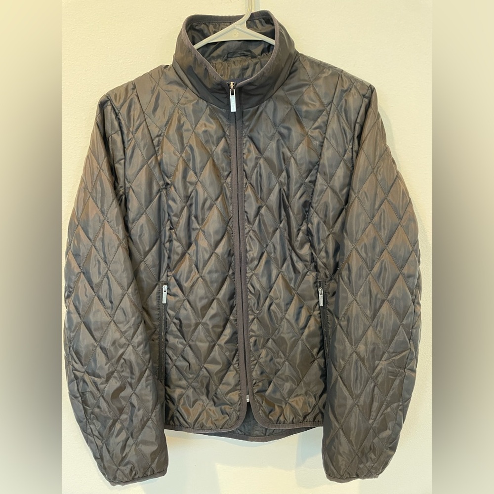 Lands’ End Women’s Black Quilted Zip Lightweight Primaloft Jacket Size S 6-8